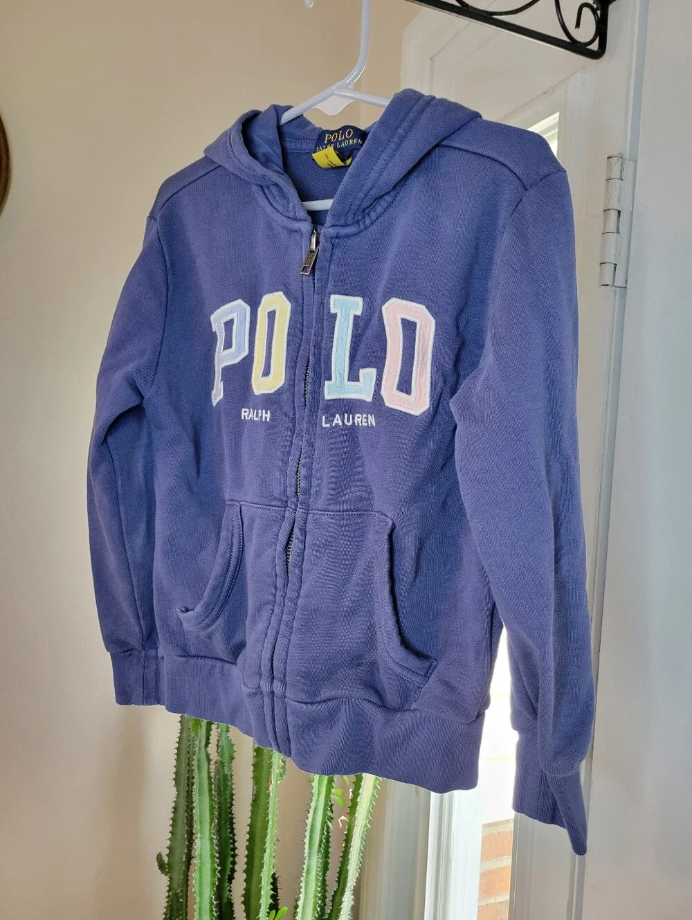 Polo Ralph Lauren Blue Full Zip French Terry Hoodie, Size Kids 5y